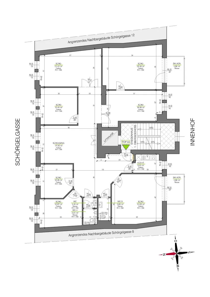 8-Zimmer-Immobilie mieten in Graz – 189,73 m², € 2.811 – Bild 2 von 2