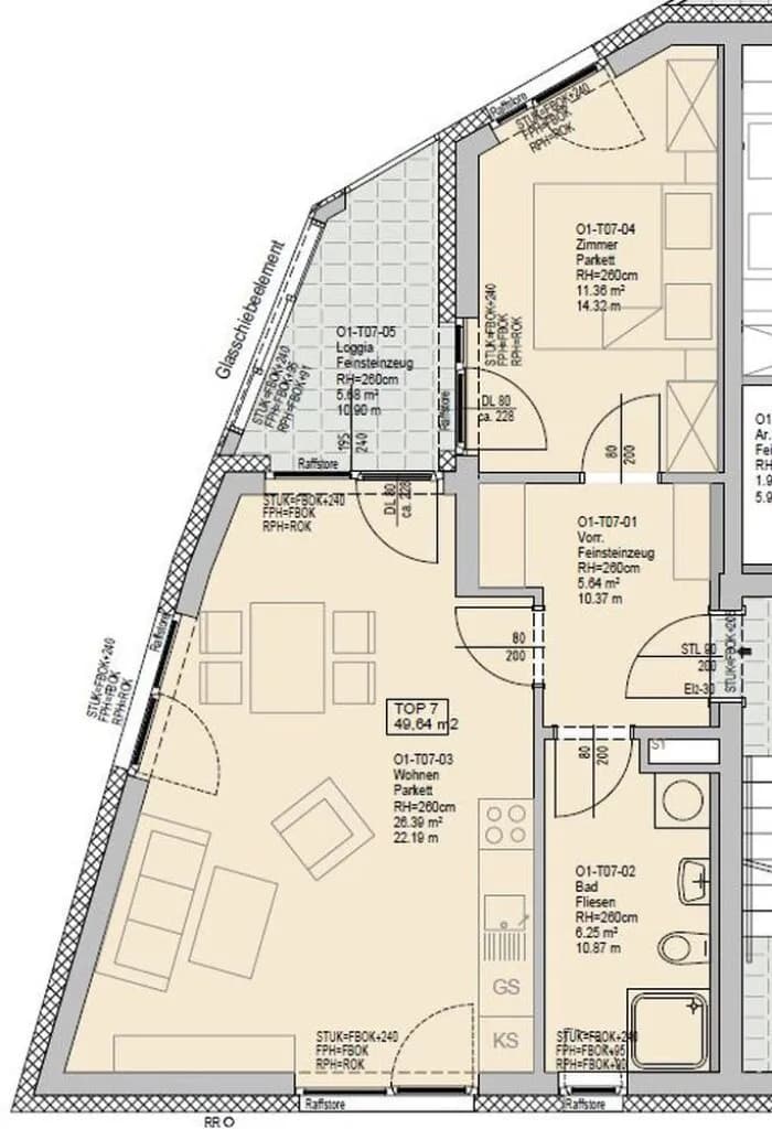 2-Zimmer-Wohnung mieten in Graz – 50 m², € 719 – Bild 16 von 18