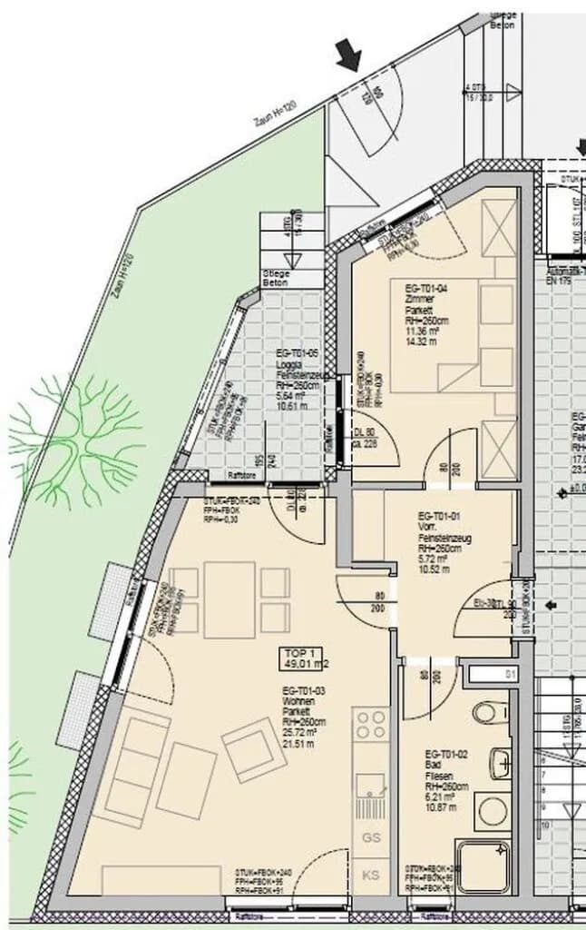 2-Zimmer-Wohnung mieten in Graz – 50 m², € 719 – Bild 18 von 18