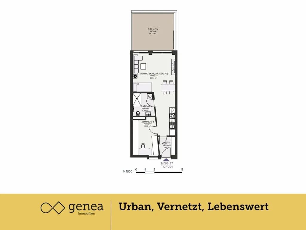 1-Zimmer-Wohnung mieten in Graz – 48,35 m², € 694 – Bild 2 von 20