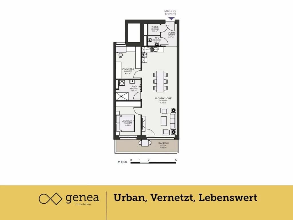2-Zimmer-Wohnung mieten in Graz – 71,99 m², € 1.054 – Bild 2 von 20