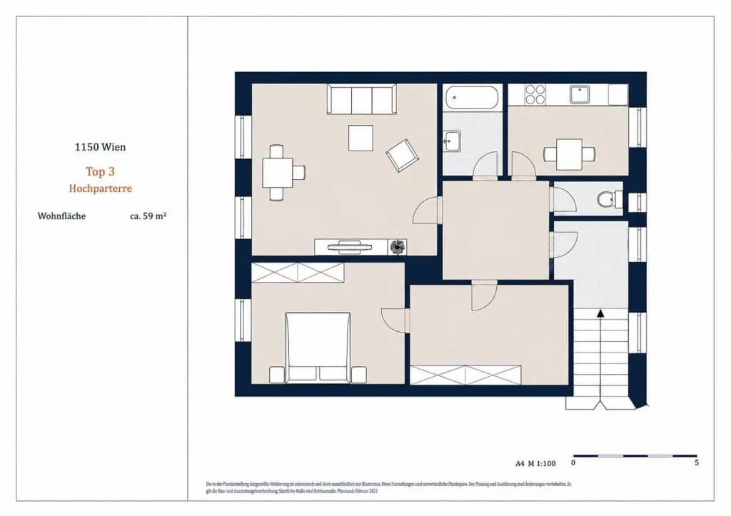 2-Zimmer-Wohnung kaufen in Wien – 59 m², € 210.000 – Bild 12 von 12
