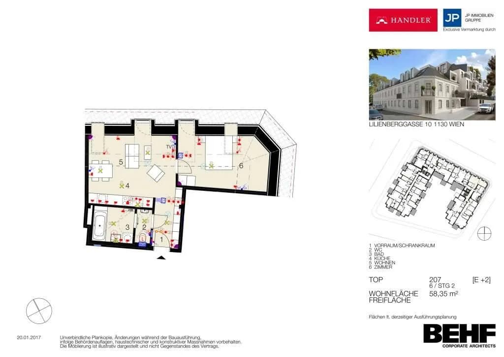 2-Zimmer-Wohnung mieten in Wien – 58 m², € 1.190 – Bild 12 von 14