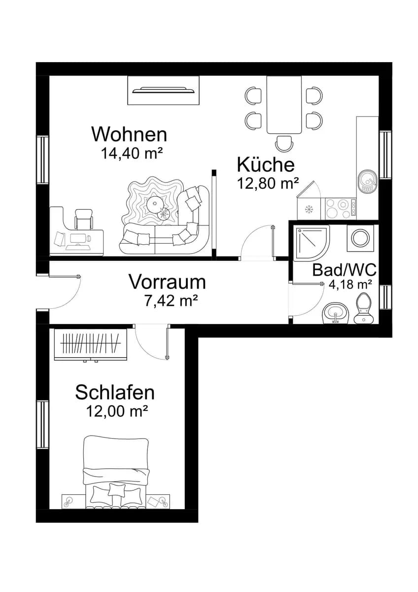 2-Zimmer-Wohnung mieten in Neunkirchen – 51 m², € 700 – Bild 8 von 8