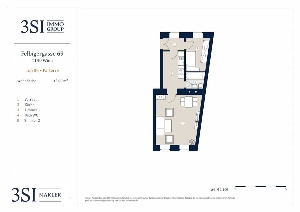 2-Zimmer-Wohnung kaufen in Wien – 42 m², € 157.000 – Bild 13 von 13