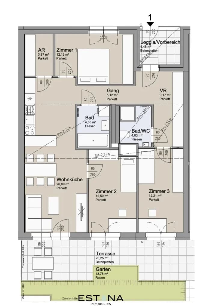 4-Zimmer-Wohnung kaufen in Wien – 90,33 m², € 698.000 – Bild 23 von 23