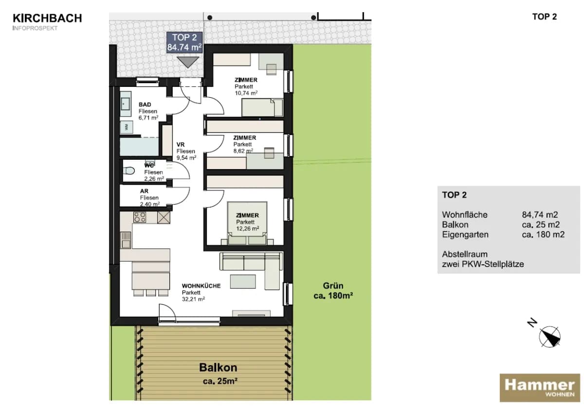4-Zimmer-Haus kaufen in Südoststeiermark – 84,74 m², € 438.700 – Bild 4 von 4