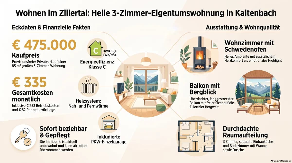 3-Zimmer-Wohnung kaufen in Schwaz – 85 m², € 475.000