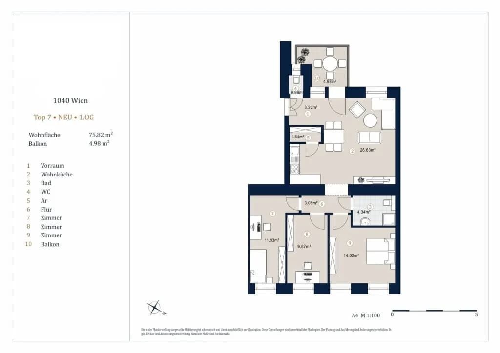 4-Zimmer-Wohnung kaufen in Wien – 75,82 m², € 595.000 – Bild 17 von 17
