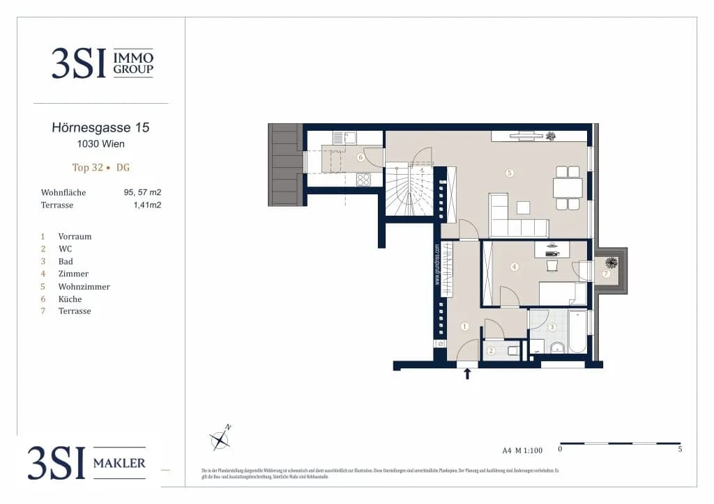 3-Zimmer-Wohnung kaufen in Wien – 95,57 m², € 545.000 – Bild 7 von 8