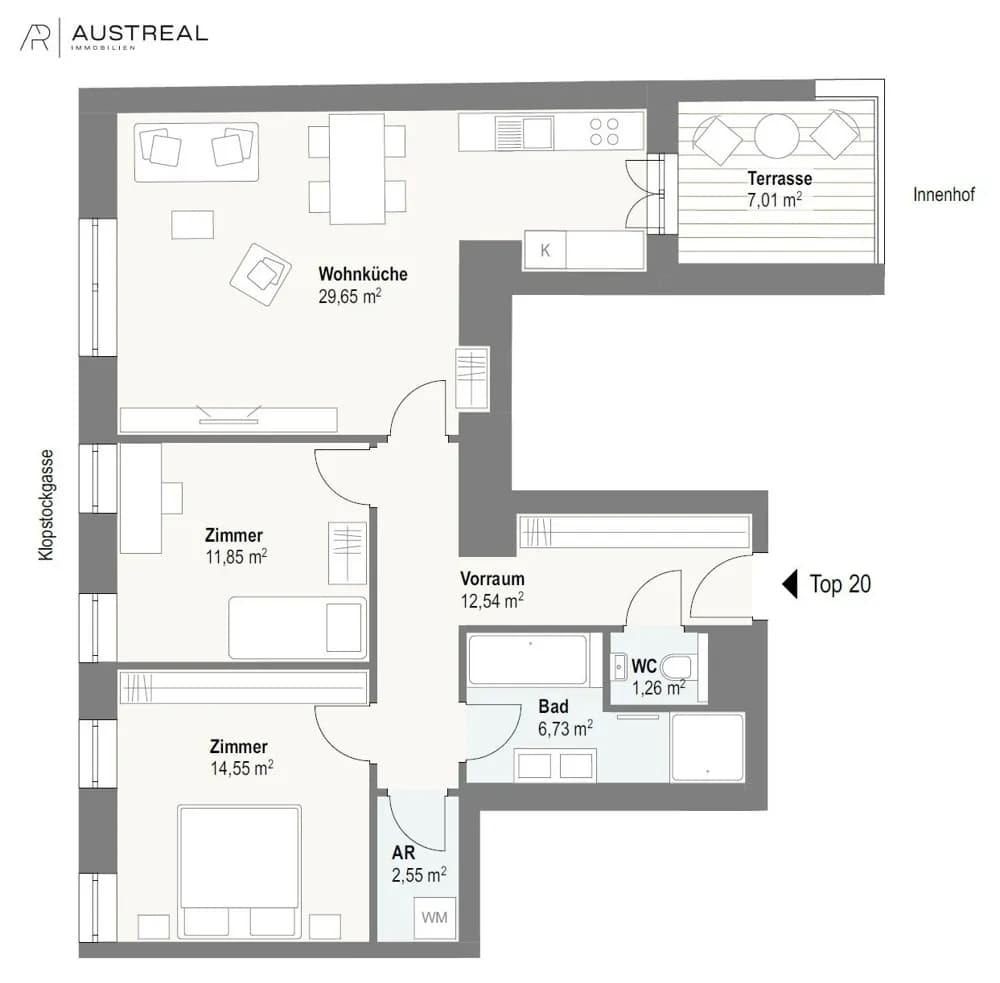 3-Zimmer-Wohnung kaufen in Wien – 79,13 m², € 499.000 – Bild 2 von 18