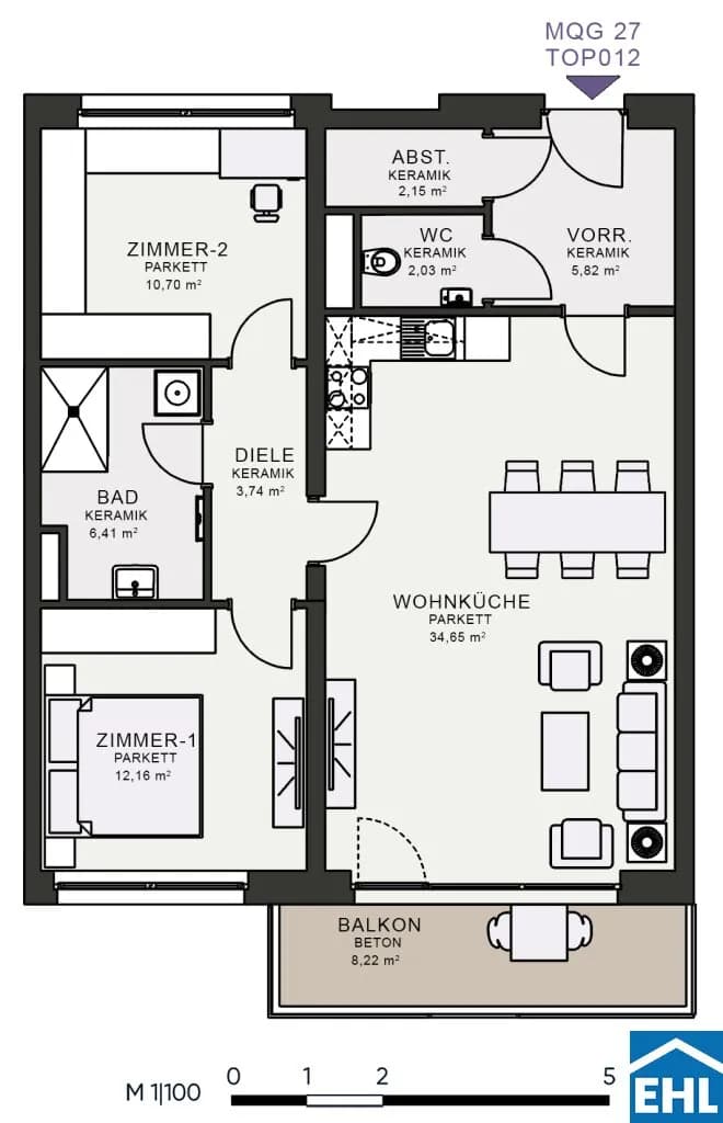 3-Zimmer-Wohnung mieten in Graz – 76,09 m², € 1.151 – Bild 7 von 7