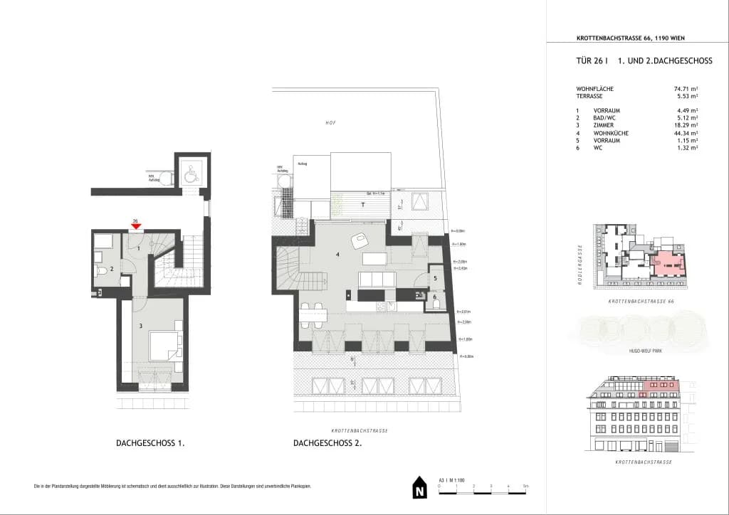 2-Zimmer-Wohnung mieten in Wien – 74,71 m², € 1.878 – Bild 8 von 8