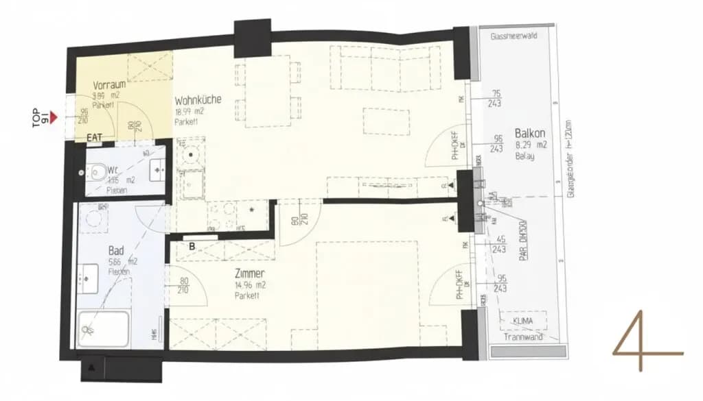 2-Zimmer-Wohnung kaufen in Wien – 44,91 m², € 399.000 – Bild 7 von 7
