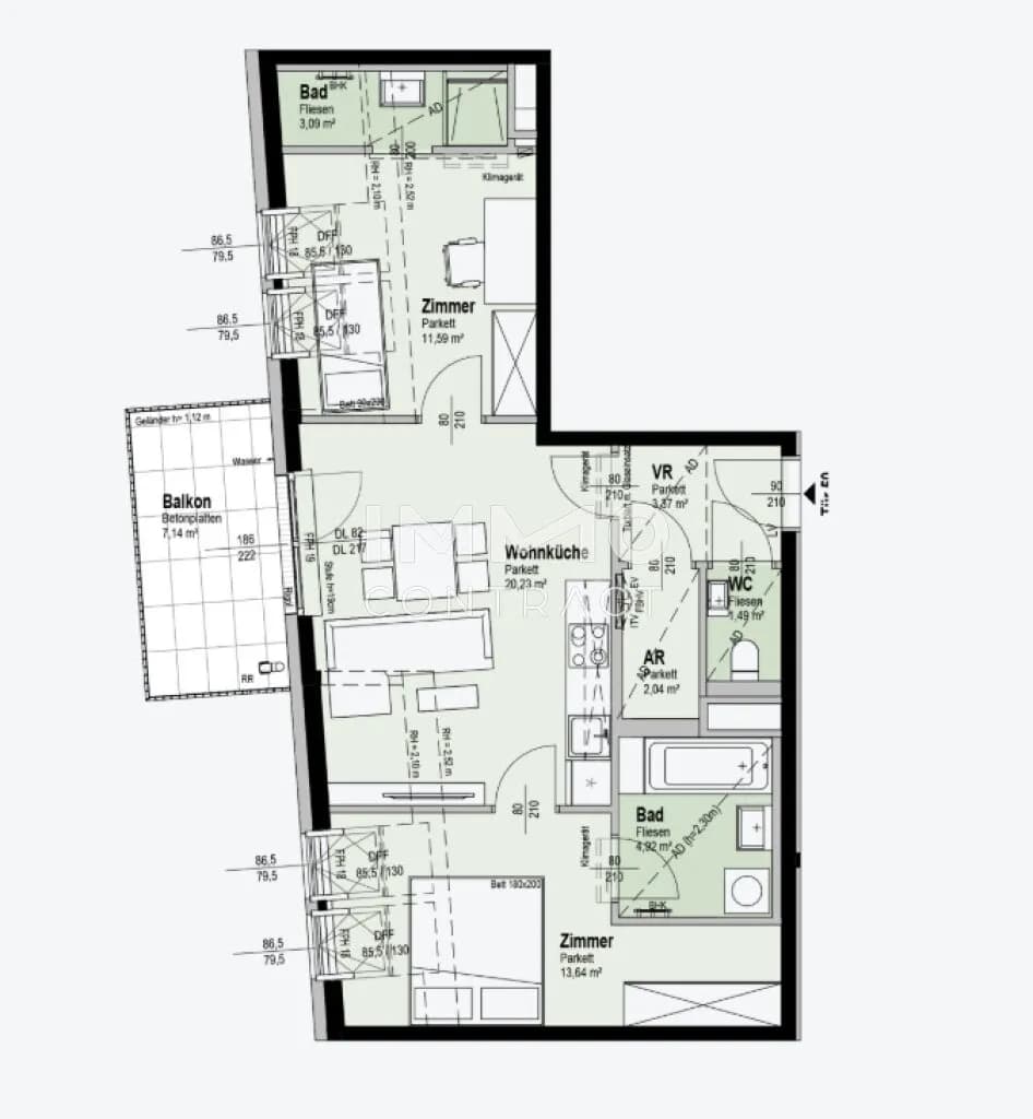 3-Zimmer-Wohnung kaufen in Wien – 60,38 m², € 496.200 – Bild 12 von 12