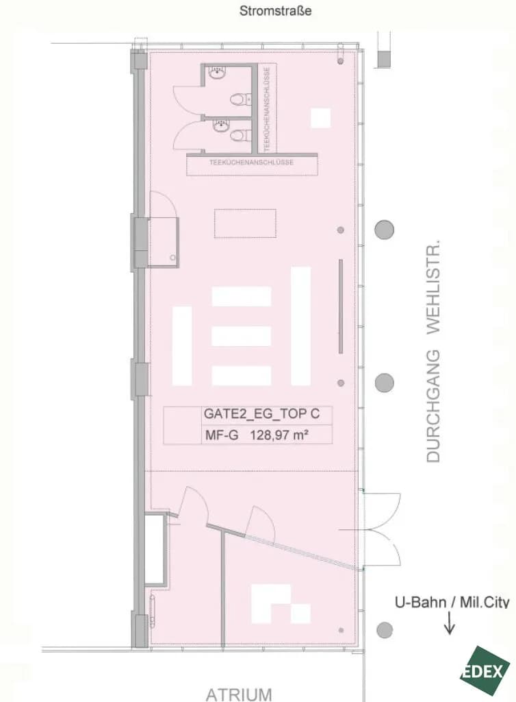 Gewerbeimmobilie mieten in Wien – 129 m², € 19 – Bild 5 von 5