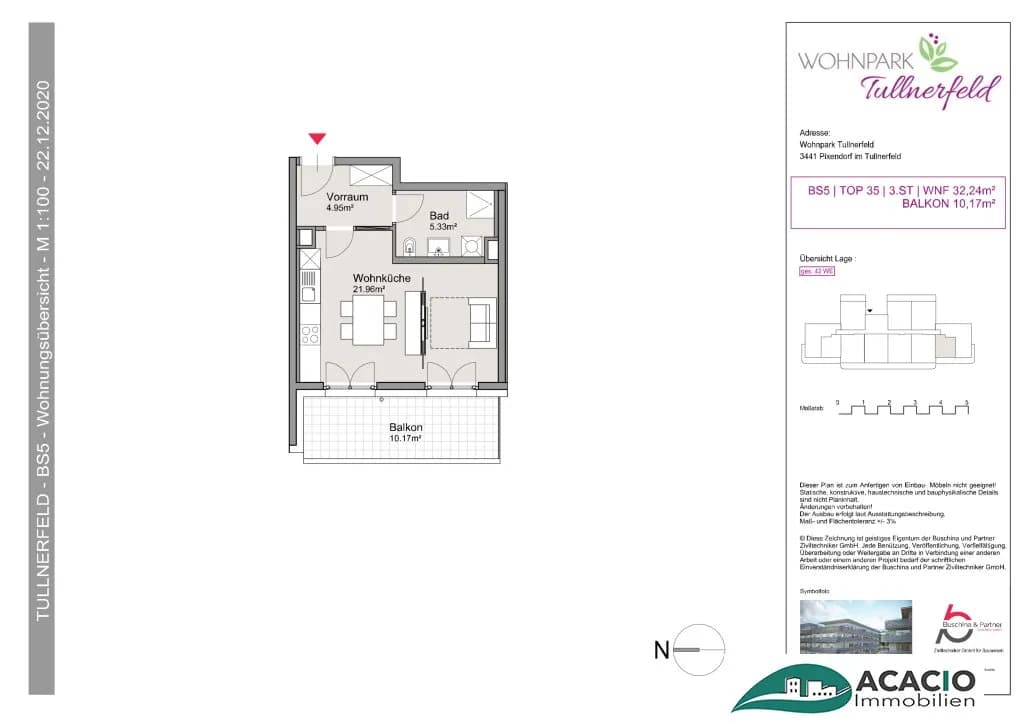 Wohnung mieten in Tulln – 32,24 m², € 535 – Bild 8 von 8