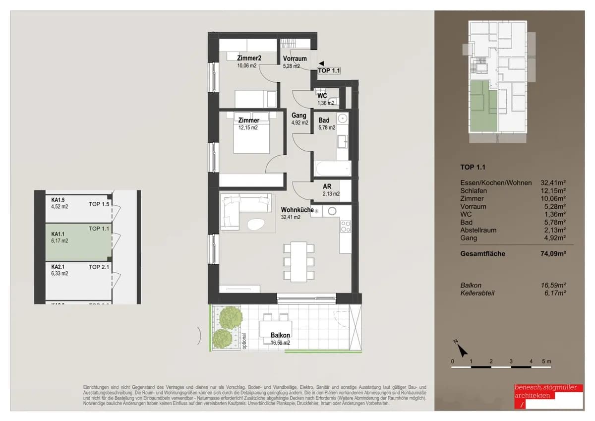 3-Zimmer-Wohnung kaufen in Wels – 76,15 m², € 418.213 – Bild 5 von 5