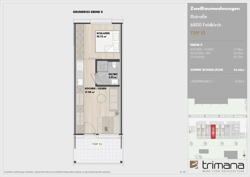 2-Zimmer-Wohnung kaufen in Feldkirch – 33 m², € 279.000 – Bild 10 von 10