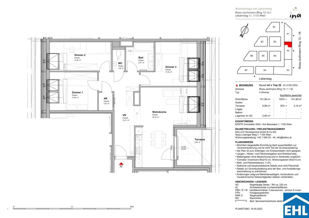 4-Zimmer-Wohnung mieten in Wien – 101,98 m², € 1.676 – Bild 11 von 11