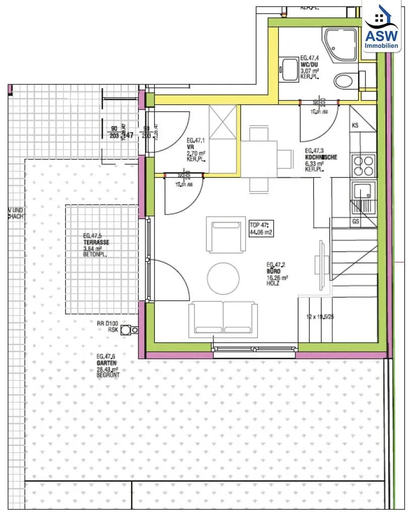 2-Zimmer-Wohnung mieten in Wien – 44,06 m², € 925 – Bild 9 von 10