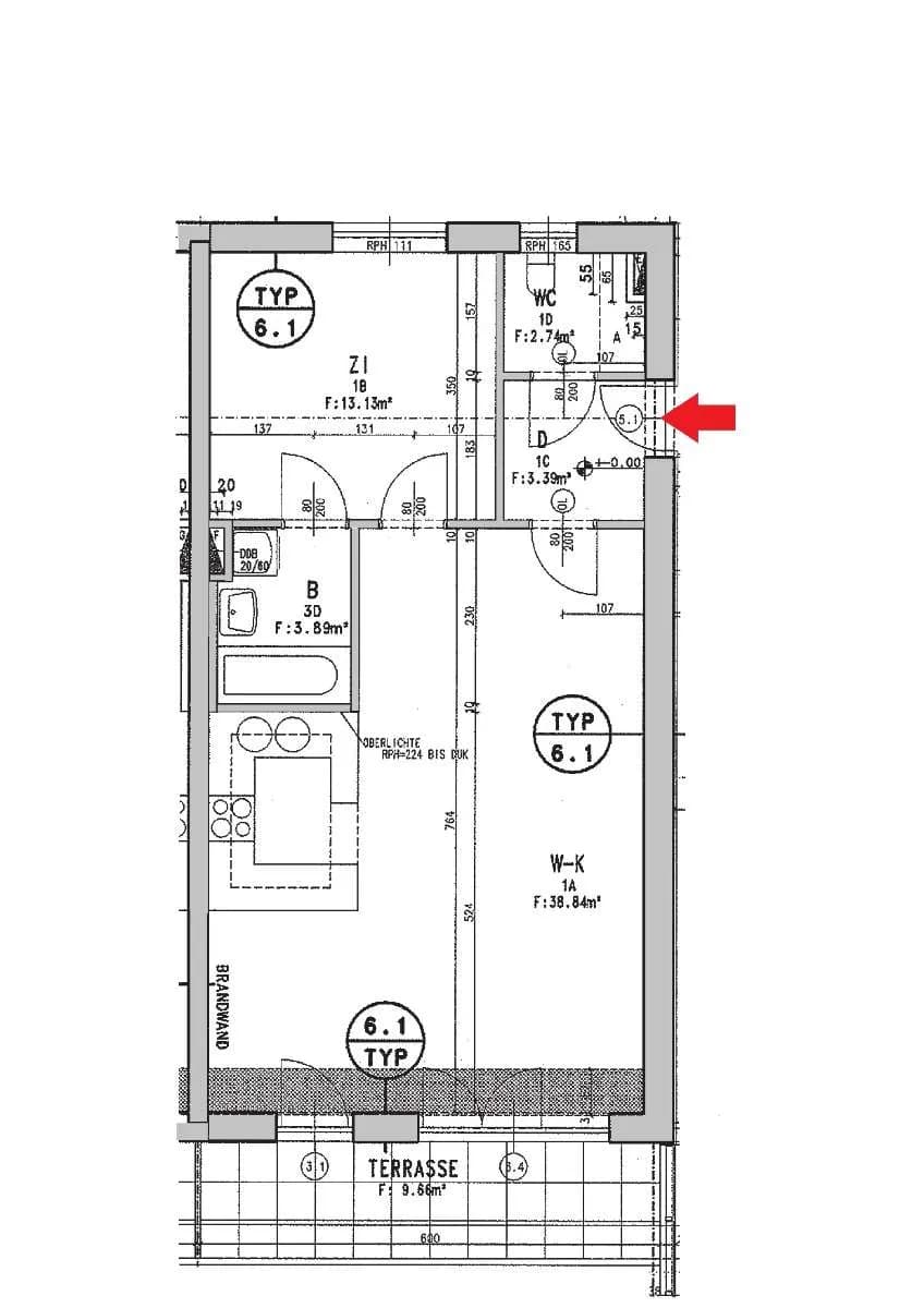 2-Zimmer-Wohnung mieten in Graz – 61,9 m², € 840 – Bild 4 von 12
