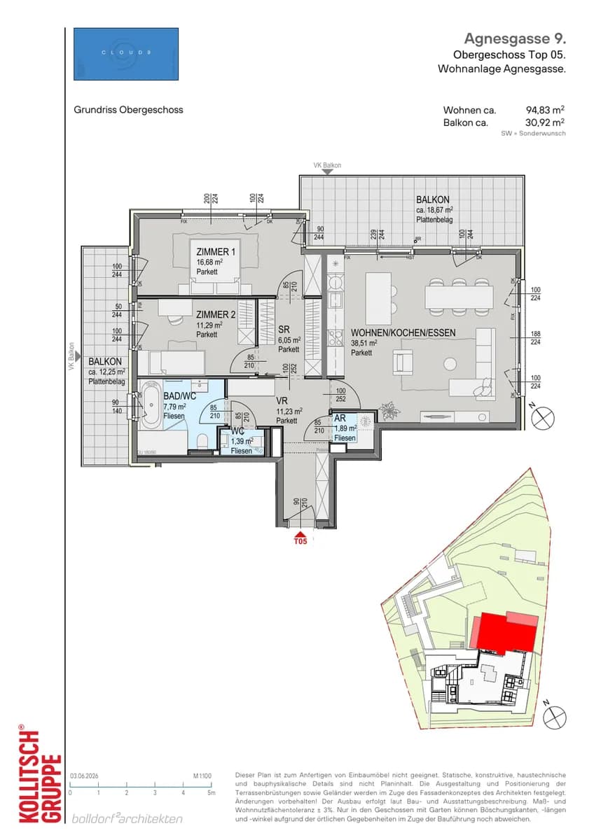 3-Zimmer-Wohnung kaufen in Wien – 94,83 m², € 999.000 – Bild 2 von 18