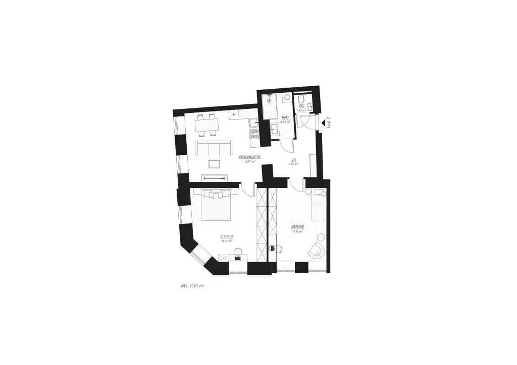 3-Zimmer-Wohnung kaufen in Wien – 69,05 m², € 517.800 – Bild 11 von 11