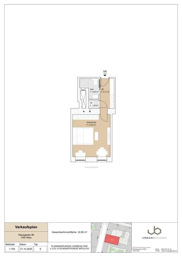 1-Zimmer-Wohnung kaufen in Wien – 32,8 m², € 159.000 – Bild 11 von 11