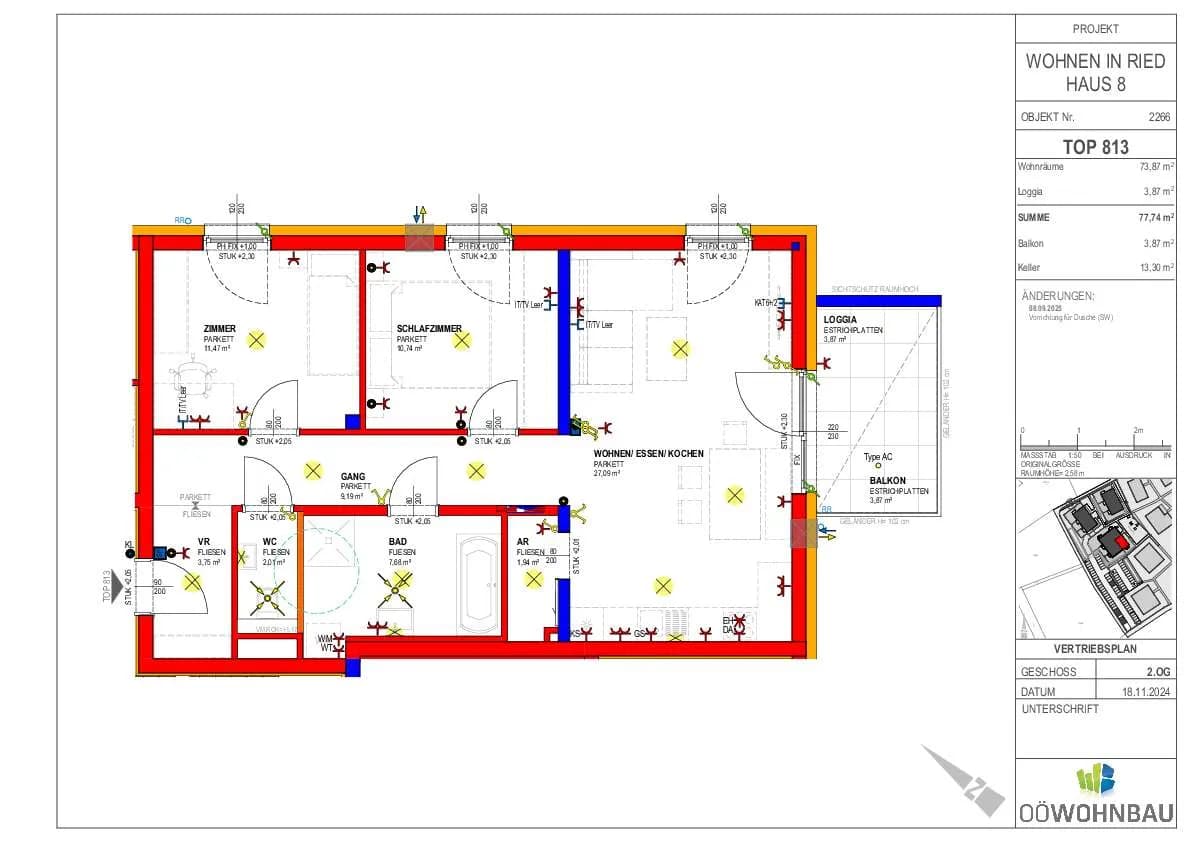 3-Zimmer-Wohnung mieten in Ried im Innkreis – 75,14 m², € 794 – Bild 3 von 4