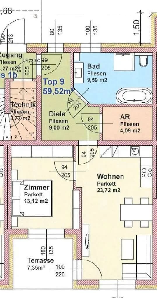 2-Zimmer-Wohnung kaufen in Leibnitz – 59,52 m², € 244.000 – Bild 5 von 5