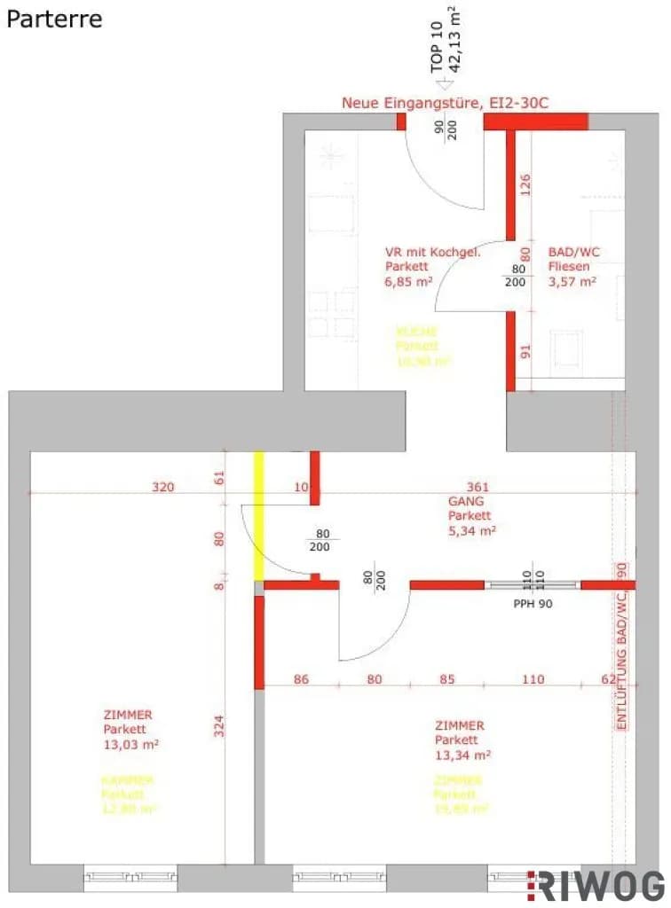 2-Zimmer-Wohnung kaufen in Wien – 42 m², € 189.000 – Bild 3 von 3