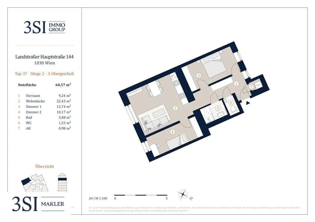3-Zimmer-Wohnung kaufen in Wien – 60,57 m², € 495.000 – Bild 16 von 16