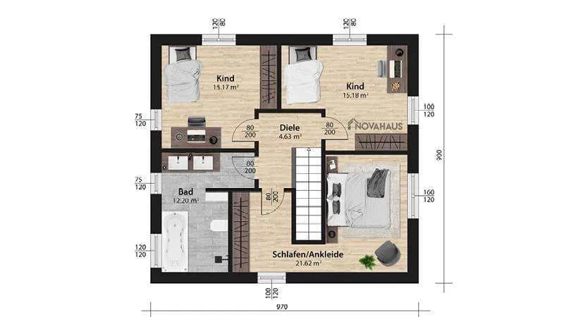 5-Zimmer-Haus kaufen in Mistelbach – 100 m², € 289.000 – Bild 32 von 32