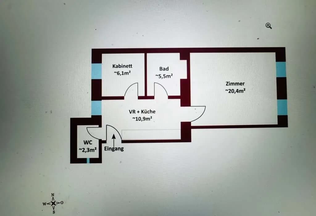 2-Zimmer-Wohnung kaufen in Wien – 46,7 m², € 189.000 – Bild 3 von 3