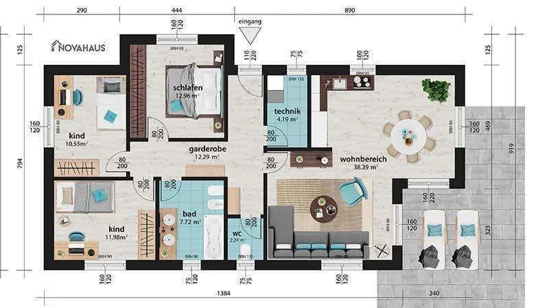 5-Zimmer-Haus kaufen in Leibnitz – 100 m², € 289.000 – Bild 10 von 22