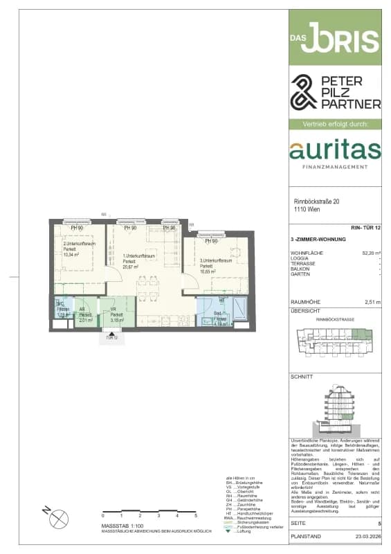 3-Zimmer-Immobilie kaufen in Wien – 52,2 m², € 315.500 – Bild 5 von 5