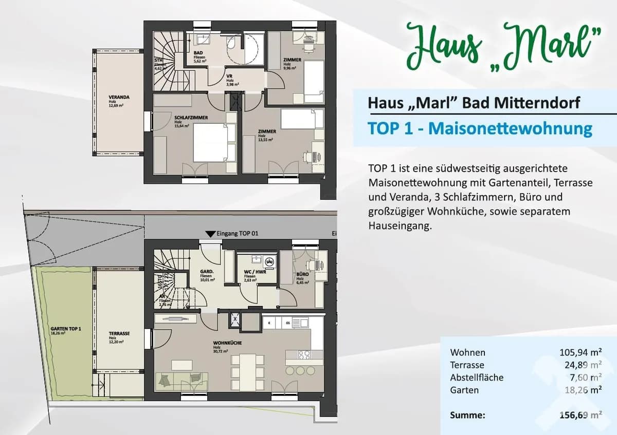 5-Zimmer-Wohnung kaufen in Liezen – 105,94 m², € 660.000 – Bild 3 von 3