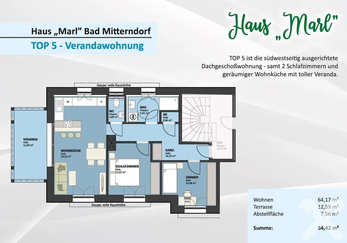 3-Zimmer-Wohnung kaufen in Liezen – 64,43 m², € 460.000 – Bild 3 von 3