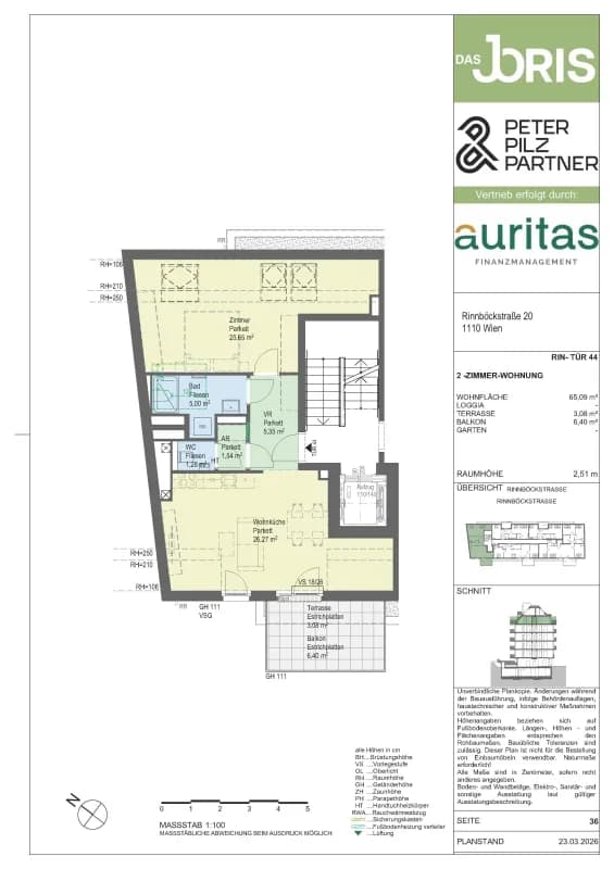 2-Zimmer-Wohnung kaufen in Wien – 65,09 m², € 447.000 – Bild 5 von 5