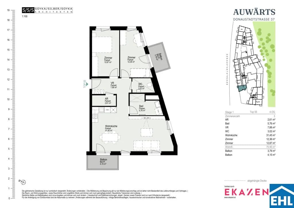 3-Zimmer-Wohnung mieten in Wien – 75,95 m², € 1.965 – Bild 20 von 20
