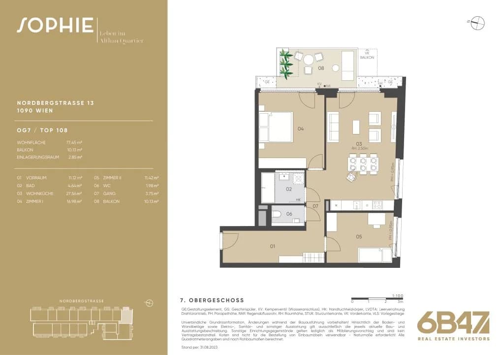 3-Zimmer-Wohnung kaufen in Wien – 77,45 m², € 881.400 – Bild 14 von 14