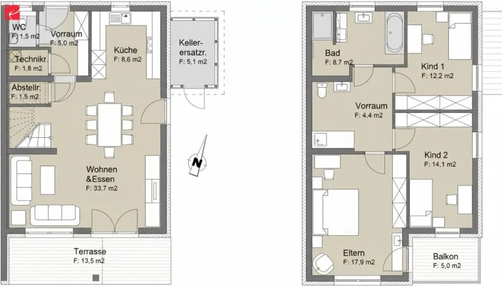 4-Zimmer-Haus kaufen in Graz-Umgebung – 109 m², € 402.912 – Bild 8 von 10