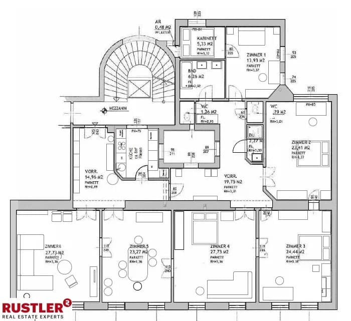 6-Zimmer-Wohnung mieten in Wien – 200 m², € 3.126 – Bild 18 von 19
