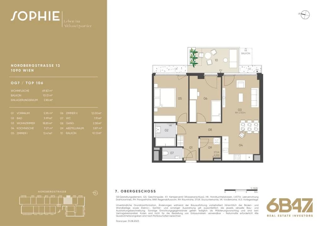 3-Zimmer-Wohnung kaufen in Wien – 69,83 m², € 791.900 – Bild 13 von 13