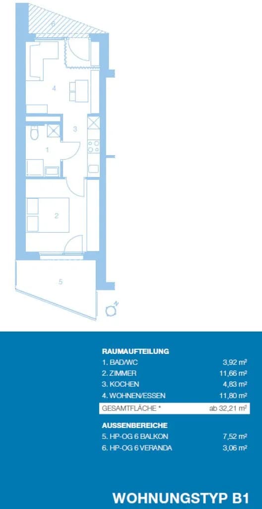2-Zimmer-Wohnung kaufen in Graz – 32,21 m², € 160.000 – Bild 9 von 10