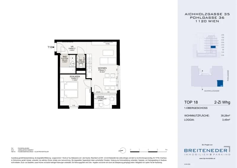 2-Zimmer-Wohnung kaufen in Wien – 39,28 m², € 282.000 – Bild 10 von 11