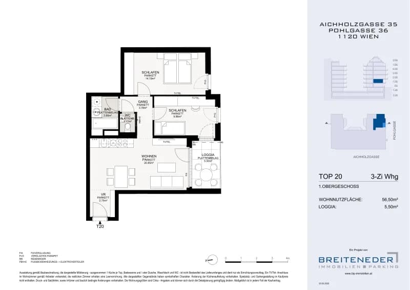 3-Zimmer-Wohnung kaufen in Wien – 56,5 m², € 425.000 – Bild 10 von 11