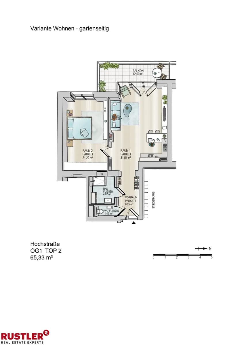 2-Zimmer-Wohnung mieten in Mödling – 65,33 m², € 1.359 – Bild 8 von 9