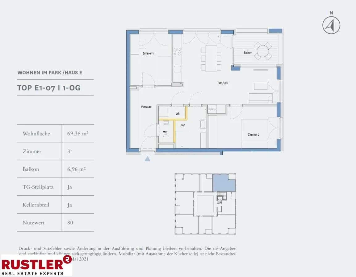 3-Zimmer-Wohnung kaufen in Graz – 70,97 m², € 349.000 – Bild 9 von 22